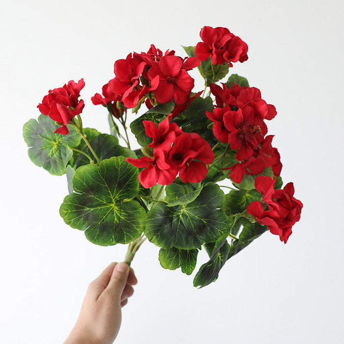 Bulk 16.5 inches Tall Geranium Bush Faux Flowers UV Resistant for Outdoors and Indoors Wholesale Artificialmerch