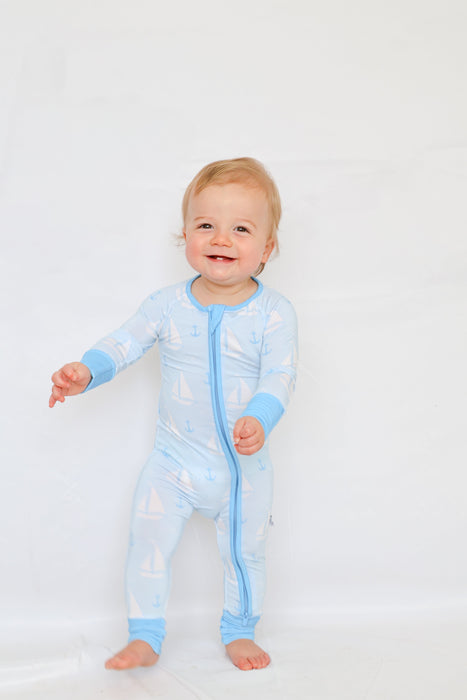 Sail Away Baby Romper Sleepy Ducks