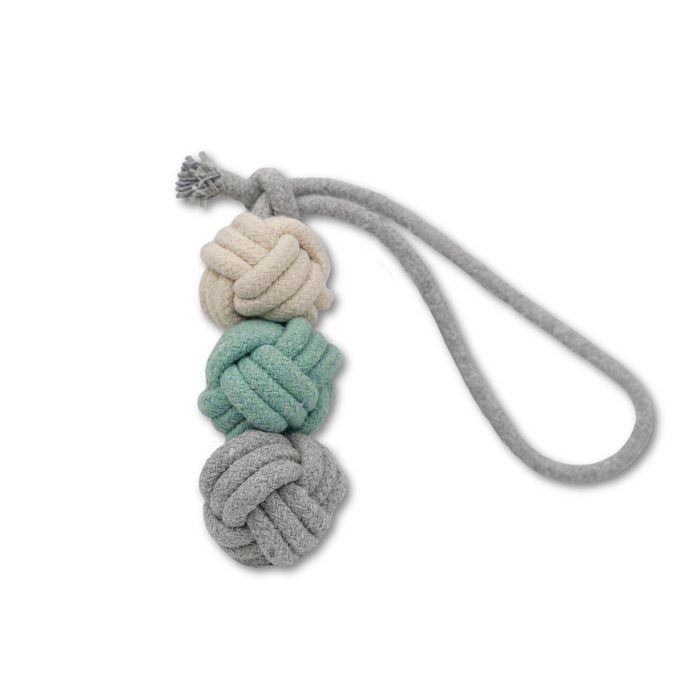 Mint Ice Cream Rope Balls Puppy Tug Toy Knotty Pawz