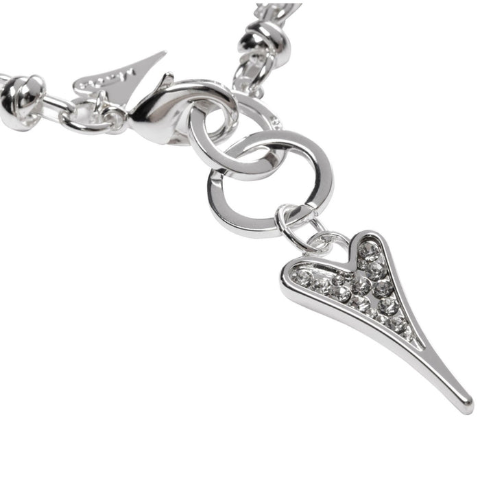 SILVER DIAMANTE HEART BRACELET* missdeeuk