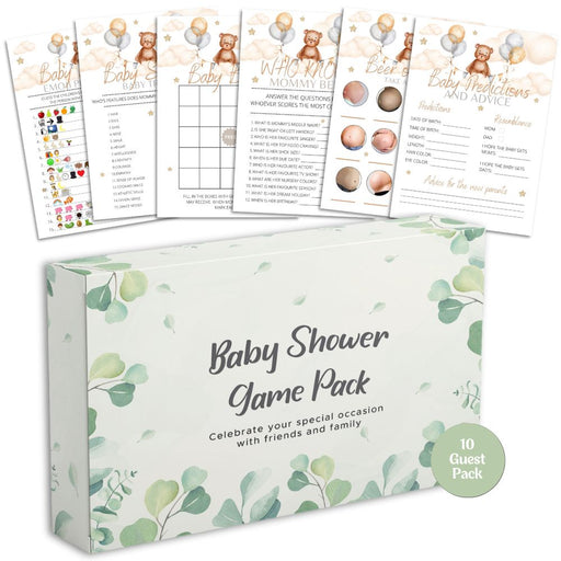 Teddy Bear Baby Shower Games | 6 Game Bundle ForeverLily