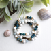 Apatite, aquamarine and howlite bracelet Rock Paper Pretty