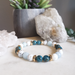 Apatite, aquamarine and howlite bracelet Rock Paper Pretty