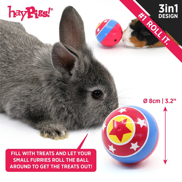 HayPigs Circus Treat Ball 3-in-1 Enrichment Toy