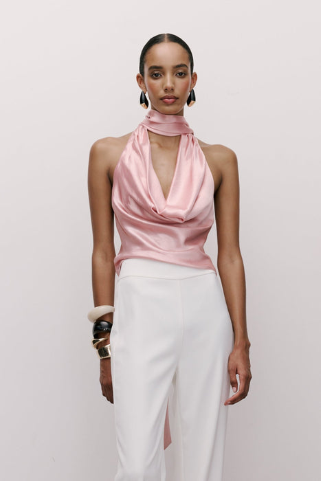 Indra Cowl Top Pink KIANNA