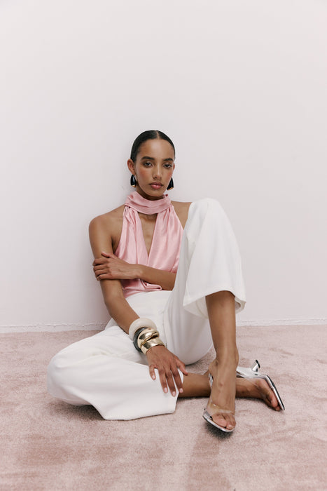 Indra Cowl Top Pink KIANNA