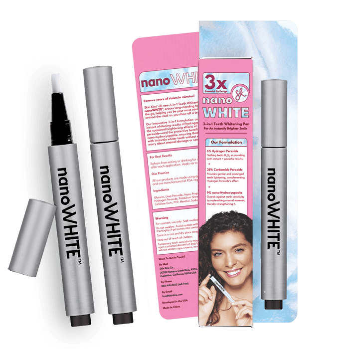 3-in-1 Teeth Whitening Pen | Enamel Repairing with Nano-Hydroxyapatite & Dual Peroxide Gel