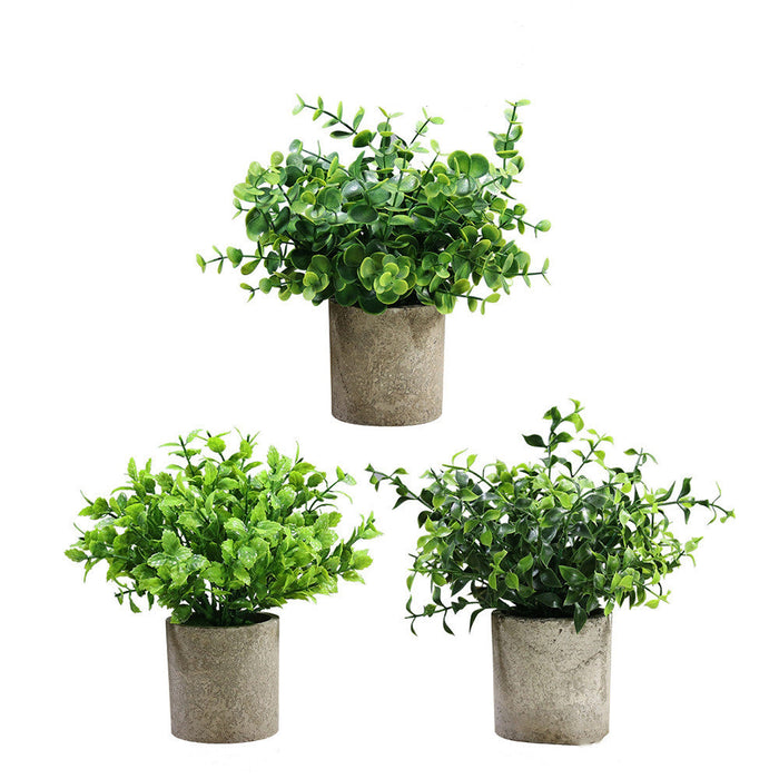 Clearance Bulk 3 Pack mall Fake Plants Eucalyptus Potted Artificial Plants for Shelf Desk Home Bathroom Farmhouse Room Coffee Table Decor Wholesale Artificialmerch