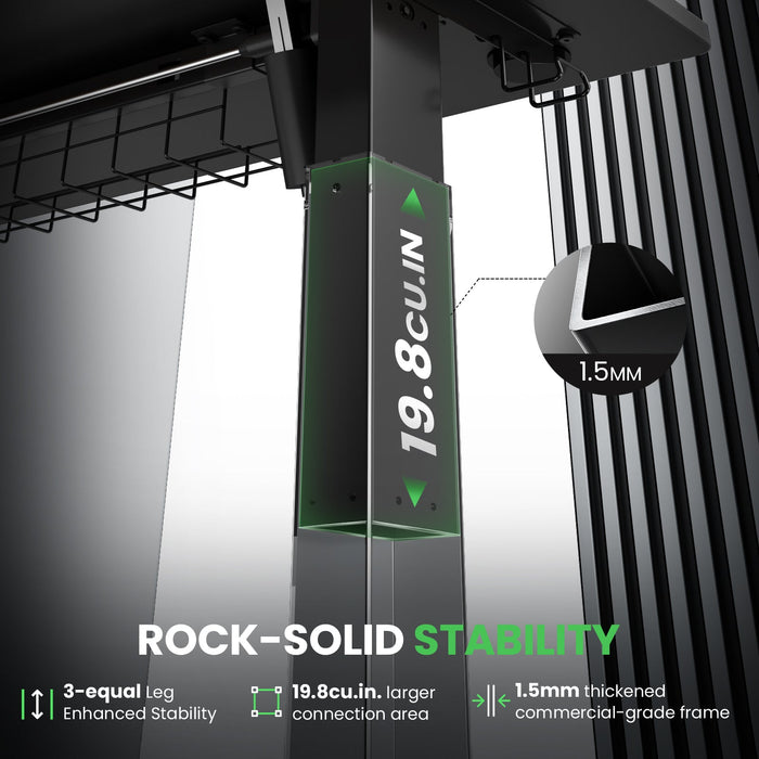 OdinLake S4 Home Office  L Shaped Standing Desk(75"D x 63"W x 46"H)