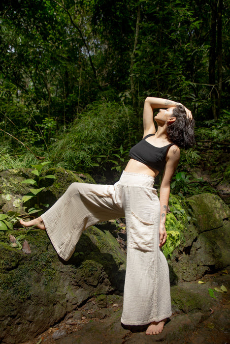 Relaxed Fit Flowing Lounge Pants Heart Earth Craft