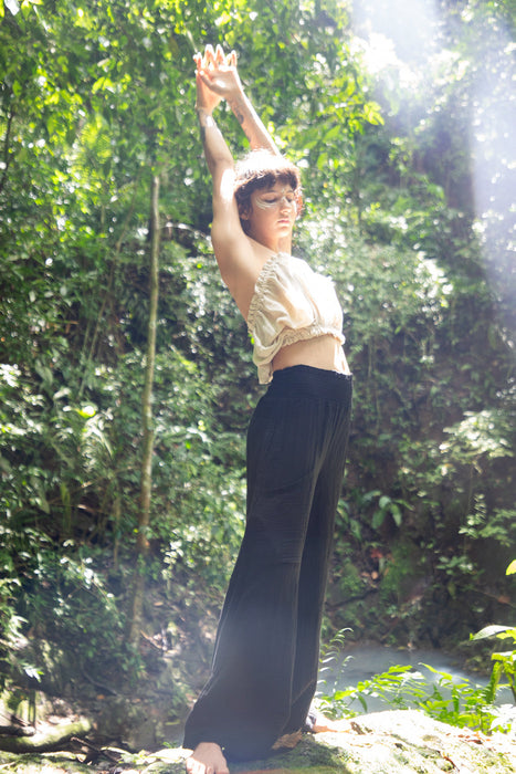 Relaxed Fit Flowing Lounge Pants Heart Earth Craft