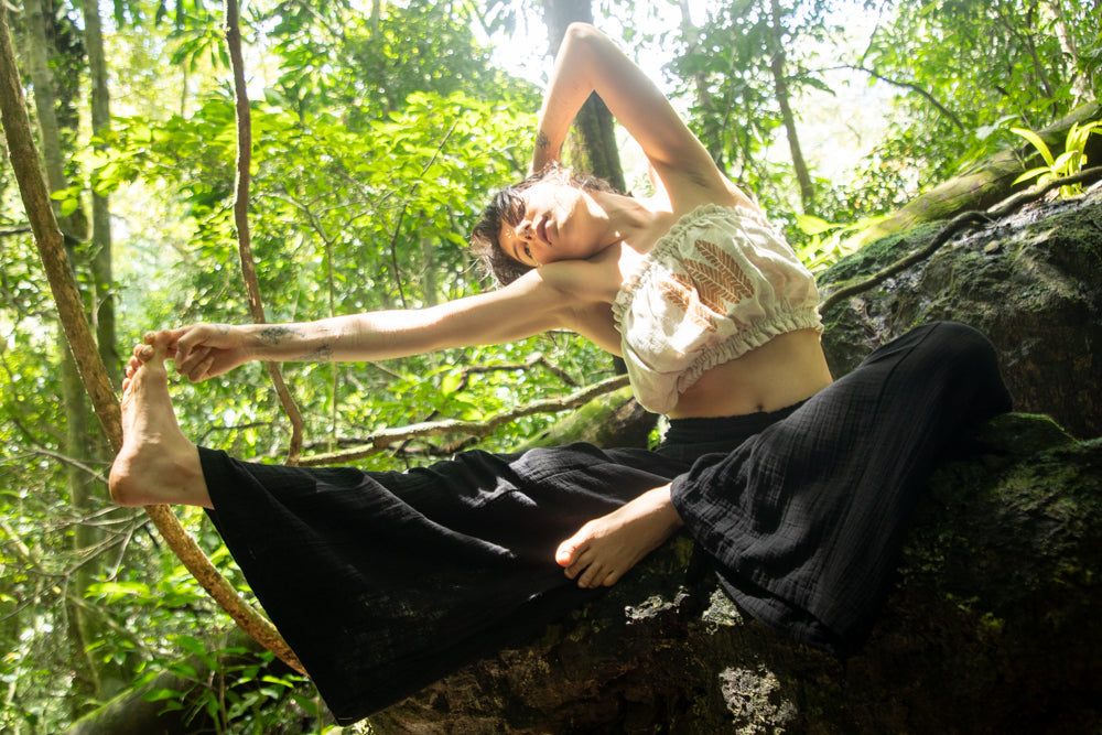 Relaxed Fit Flowing Lounge Pants Heart Earth Craft