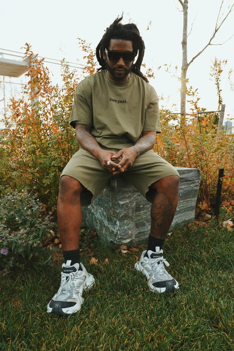 Dues Paid (Military Green - Oversize Shirt) Fly Supply Co