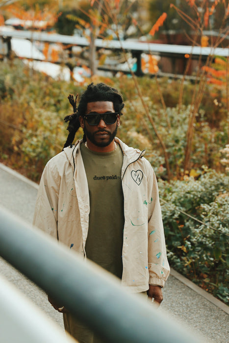 Dues Paid (Military Green - Oversize Shirt) Fly Supply Co