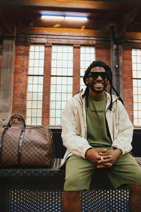Dues Paid (Military Green - Oversize Shirt) Fly Supply Co