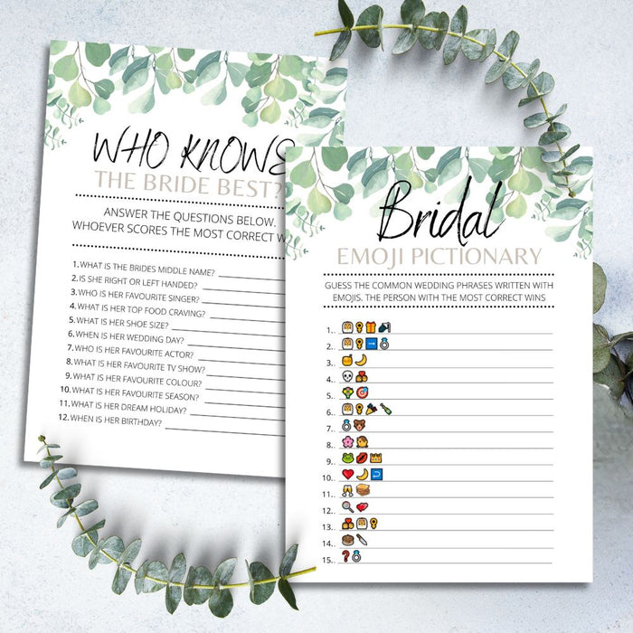 8 Hen Party Games Bundle -  80 game pack  - 10, 20, 30 or 40 Guests Pack, Fun & Laughter for Bridal Event ForeverLily