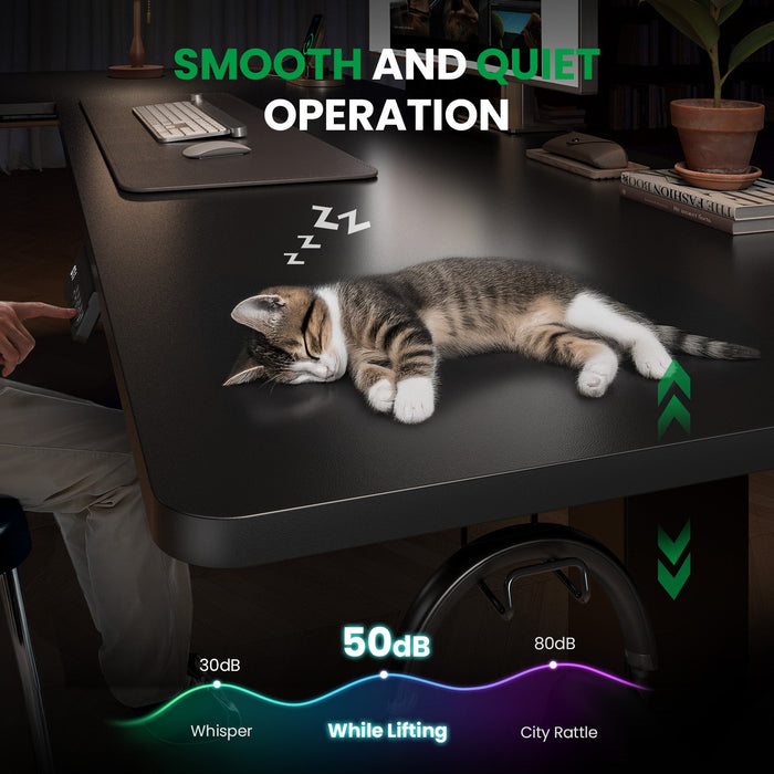 OdinLake S4 Home Office  L Shaped Standing Desk(75"D x 63"W x 46"H)