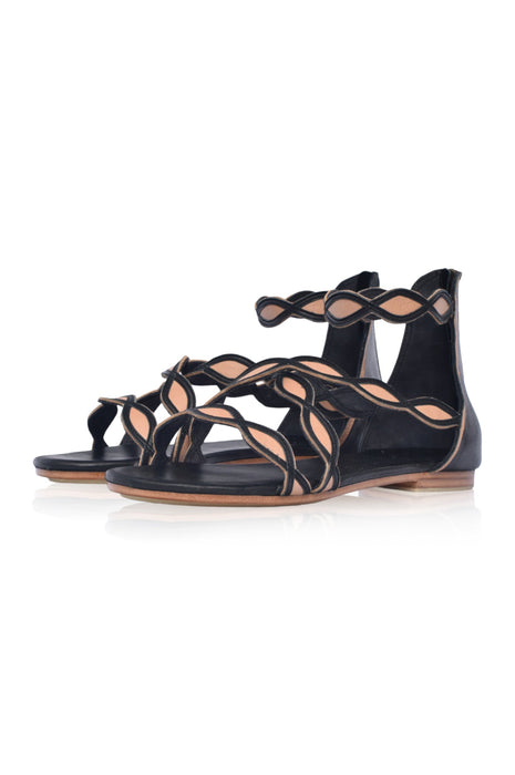 Blossom Floral Leather Sandals