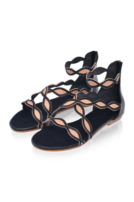 Blossom Floral Leather Sandals