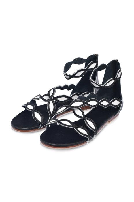 Blossom Floral Leather Sandals