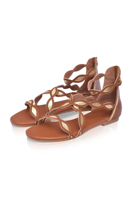 Blossom Floral Leather Sandals