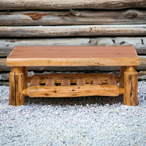 Cedar Log Coffee Table The Cabin Place