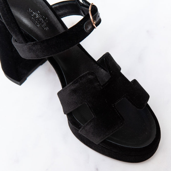 Hermès Jazz 90 Black Velvet Sandals