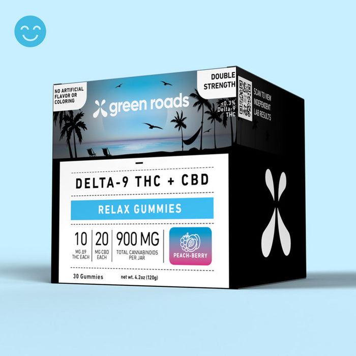 Green Roads Peach-Berry THC Relax Gummies - (30ct) 900mg