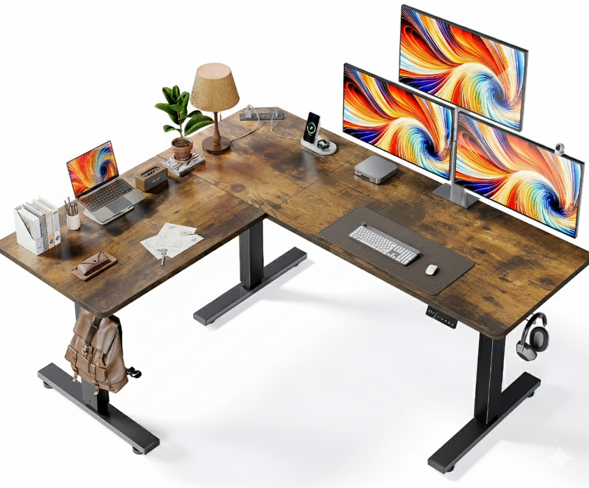 OdinLake S4 Home Office  L Shaped Standing Desk(75"D x 63"W x 46"H)