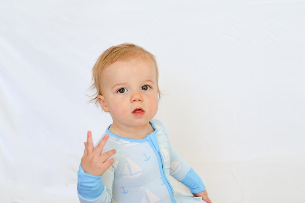 Sail Away Baby Romper Sleepy Ducks