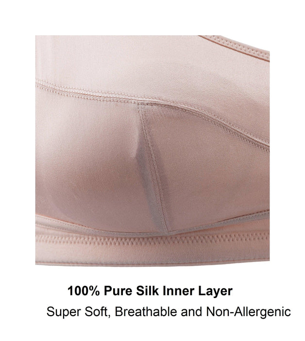 Peony-Silk & Organic Cotton Non Wired Bra Juliemay Lingerie UK