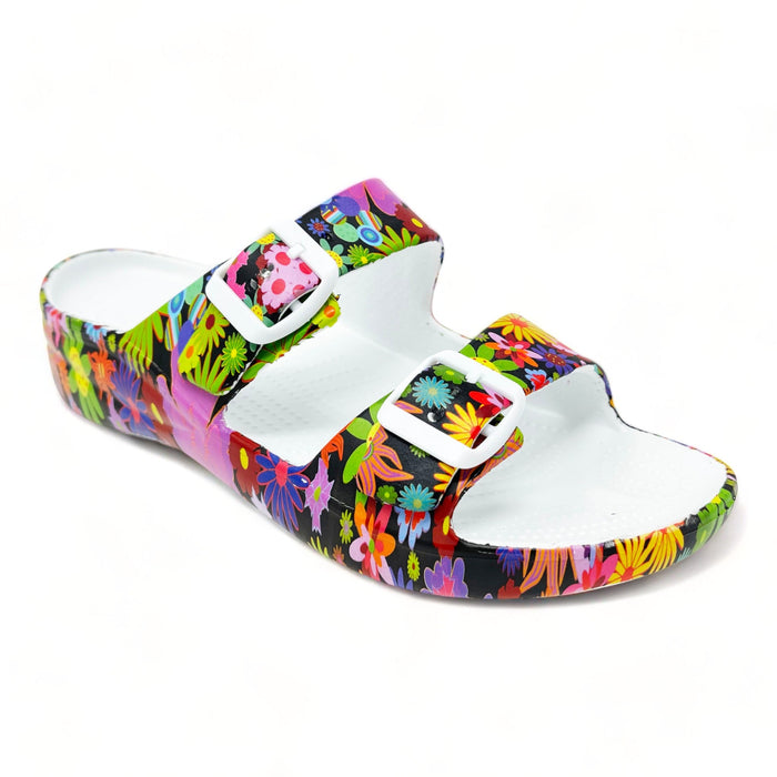 Women's PAW Print Adjustable 2-Strap Sandals