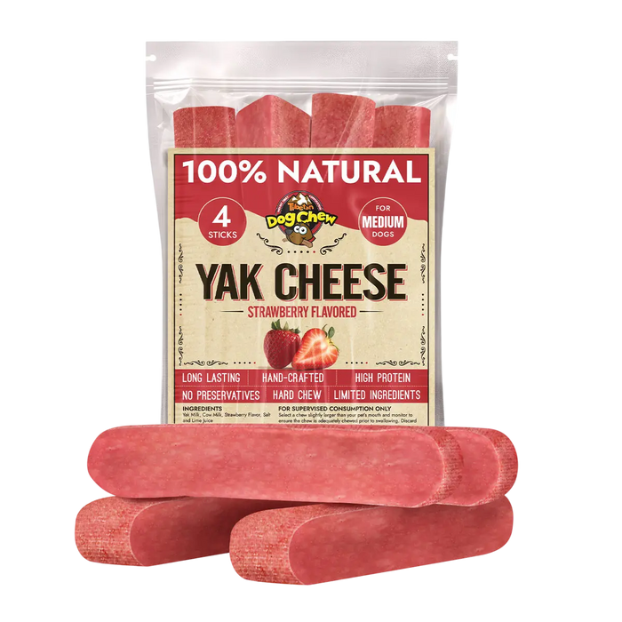 Flavored Yak Cheese Chew for Dogs - Natural & Long-Lasting Tasty Treats