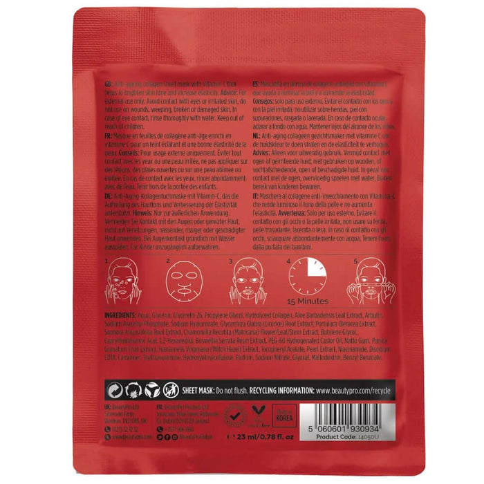 BeautyPro Spa at Home Skincare Gift Box - Top to Toe Sheet Mask Set