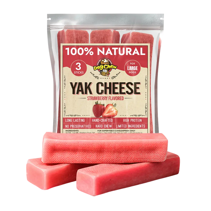 Flavored Yak Cheese Chew for Dogs - Natural & Long-Lasting Tasty Treats