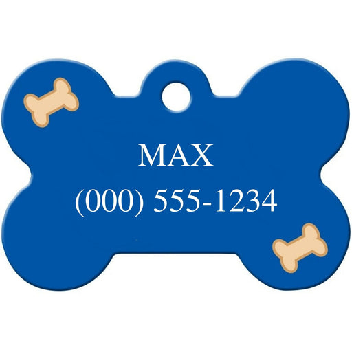 I'm Adopted Blue Pet ID Tag - Large Bone Uptown Pups