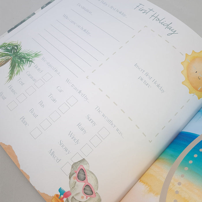 Baby Memory Book - Baby's First Year - First Year Milestone - Neutral Baby Book - Baby Shower Gift ForeverLily