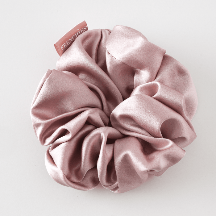 Frenchies 100% Silk Large Pink Scrunchie