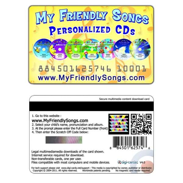Friendly Songs CD Kit of Personalized Music