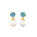 Isabel Aquamarine Pearl Drop Earrings TigerlillyJewelry
