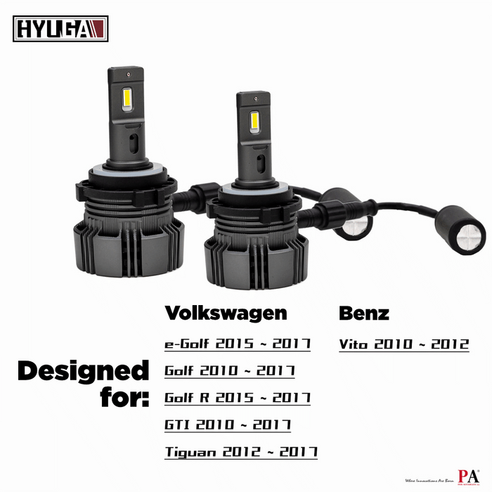 LED Auto Headlight H7 Built-in Decoder For VW (Tiguan Golf GTI SportWagen) Benz Vito HYUGA